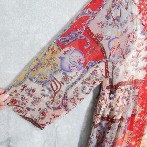 Raga Mini Dress Womens Small Embroidered Boho Flowy Peasant Tunic New NWT - Picture 8 of 14